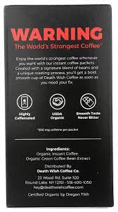 Who death wish coffee is not for. Amazon Com Death Wish Coffee Co Instant Coffee Single Serve Packets Net Wt 1 38 Oz Pack Of 8 Grocery Gourmet Food