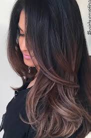Long hair is a plus for ombre, since this coloristic technique requires length to do a quality fade, especially if it's as dramatic as most of black dip dyes. Dark Brown Black Ombre Hair Novocom Top