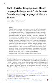 According to american economist scott rozelle and researcher natalie hell, china looks a lot more like 1980s mexico or turkey than 1980s taiwan or south korea. Pdf Tibet S Invisible Languages And China S Language Endangerment Crisis Lessons From The Gochang Language Of Western Sichuan