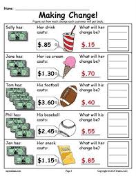Printable Making Change Money Worksheets 2 Versions Money Worksheets Money Math Making Change Worksheets