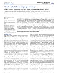 A complete encyclopedia of body language terms and definitions to make learning quick, easy, and convenient. Pdf Gender Affects Body Language Reading