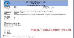 Contoh kartu soal pilihan ganda. Aplikasi Pembuat Kisi Kisi Kartu Soal Dan Soal Otomatis Blog Pak Pandani