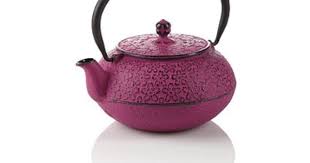 Hot Pink Cherry Blossom Cast Iron Teapot Tea Pots Cast Iron Tea Pot Tea Pot Set