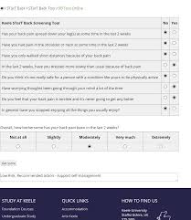 Image result for Start Back Screening Tool
