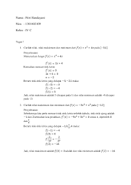 Maybe you would like to learn more about one of these? Pdf 10 Contoh Soal Maks Min Kemonotonan Kecekungan Handayani Fitri Academia Edu