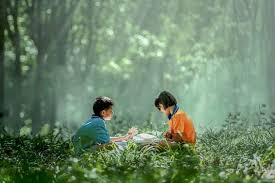 Káº¿t quáº£ hÃ¬nh áº£nh cho hinh anh nhung dua tre doc sach o thon que