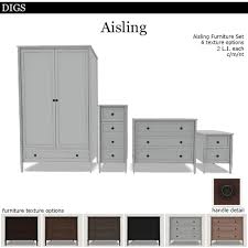 Tallboy and bedside table set. Second Life Marketplace Digs Aisling Furniture Set Mesh