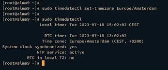 Sync Server Time in AlmaLinux