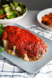 Eliminated beef bouillon granules and added salt pepper and garlic powder; Italian Meatloaf Nibble And Dine With Oozy Mozzarella Cheese