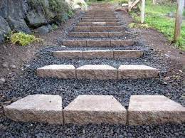 7 Alluring Paths For Slopes Bless My Weeds Landscape Stairs Sloped Backyard Sloped Garden