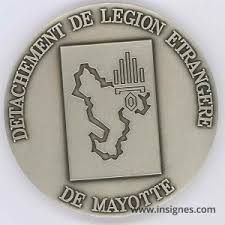 Reconnaissance avec l'aale du vaucluse: Detachement De Legion Etrangere De Mayotte Medaille De Table 68 Mm Insignes Com