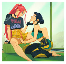 kpop demon hunters, mira (kpop demon hunters), zoey (kpop demon hunters),  lophilia spicy, 2girls - Rule 34 World