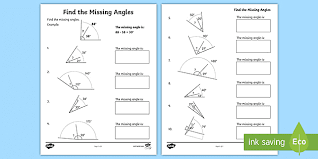Remember, the sum of the angles of a triangle is 180 degrees. Find The Missing Angles Worksheet Math Resource Twinkl