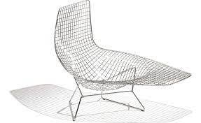 An unusually beautiful piece of furniture, it was strong yet delicate in appearance, as well as an immediate commercial success in spite of being made almost entirely by hand. Bertoia Asymmetric Chaise Lounge Hivemodern Com