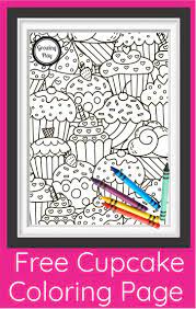 They remind me of how much i like eating cupcakes and muffins. Cute Cupcake Coloring Page Pdf Free Printable Growing Play