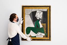 Could also do with fourth and third using watercolor instead of oil pastels. Rare Picasso Portrait Francoise Gilot Pablo Picasso Femme Assise En Costume Findart Cc