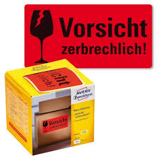 Damit sie selbst schnell und individuell ihre warnhinweise auf versandaufkleber von avery zweckform drucken können bieten wir kostenlose vorlagen für warnsymbole an. Warnetiketten Vorsicht Zerbrechlich 100x50mm Neon Rot Zweckform 7211 Pack 200 Stuck Kaufen Versandetiketten Bei Liebl De