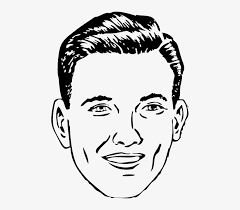 Step 2 draw the lower part of the face which shows the characteristics of a boy or a girl. Black Outline Boy Man Guy Male Young Faces Human Face Cartoon Black And White 470x640 Png Download Pngkit