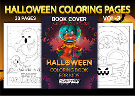 Oct 30, 2021 · on this page you'll find lots of happy halloween pictures to print, from classic jack o'lanterns and carved pumpkins, to spooky graveyard scenes, scary witches brewing potions in cauldrons, christian light party coloring pages, and cute pictures for preschoolers and toddlers who don't want to color in anything too scary! Halloween Coloring Pages Vol 3 Grafico Por Kdp Store Creative Fabrica
