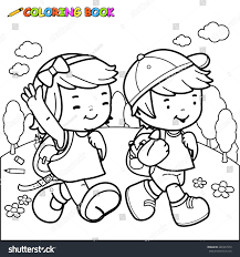 I am a professional graphics designer and have experience of more than 5 years. Students Walking To School Vector Black And Royalty Free Stock Vector 246961573 Avopix Com