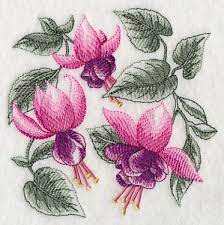 Sketched Fuchsia J6156 Embroidery Library Design Machine Embroidery Designs Embroidery Library