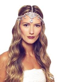 Starla Head Chain Silver Head Chain Head Jewelry Bridal Jewelry Head Band  Silver Hair Jewelry Boho Bride Beach Bride Hair Chain Hair Band