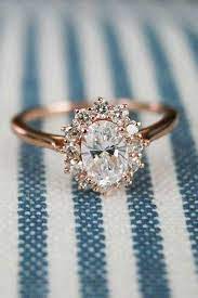 Rosegoldengagementrings Wedding Rings Vintage Rose Gold Halo Engagement Ring Beautiful Wedding Rings