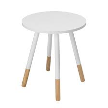 We have an amazing collection of solid wood end side tables: Amesbury Wooden Side Table Round In White 52 95 Go Furniture Co Uk