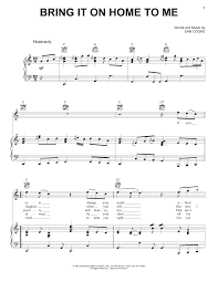 Sam Cooke Bring It On Home To Me Sheet Music Notes Chords Score Download Printable Pdf Sheet Music Notes Sam Cooke Me Too Lyrics