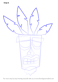 Learn How To Draw Aku Aku From Crash Bandicoot Crash Bandicoot Step By Step Drawing Tutorials Crash Bandicoot Bandicoot Easy Drawings