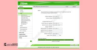 Screenshot of zte f609 login. Cara Setting Dhcp Server Modem Router Zte F609