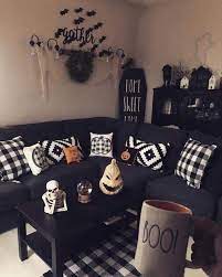 Love These Pillows Halloween Spooky Fall Autumn Decor Pumpkin Black Livingroom Halloween Living Room Halloween Bedroom Halloween Home Decor