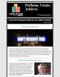 From the Principal's Desk for our LIHSA Families