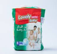 Lovely Baby Pull up Baby diaper 3XL size (1*8Pcs)
