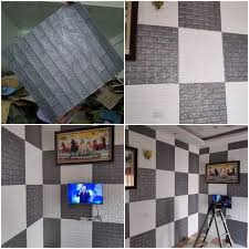 Xốp Dán Tường 3D Giả Gạch Màu Xám – Xốp dán tường 3D Sài Gòn