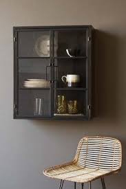 Smart glass cabinets perfect for a compact kitchen. Square Metal Glass Pane Wall Cabinet From Rockett St George Cabinets Storage Black Cabinet Displ Wall Cabinet Glass Kitchen Cabinets Kitchen Wall Storage