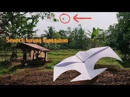 Membuat Burung Walet Dari Kertas Lipat Kerajinan Kertas Origami Youtube Origami Kertas Burung Walet
