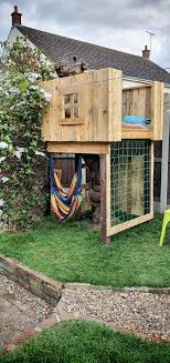 Pallets marked with mb (methyl bromide) contain toxic fungicide and should be disposed of according to local regulations, which can be found on the website of your locality or trash disposal service. Just Finished My Pallet Treehouse For Our Small Garden Just Needs A Paint Now Palletfurniture