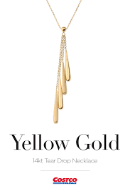 14kt Yellow Gold Tear Drop Necklace Necklace Teardrop Necklace Gold Necklace