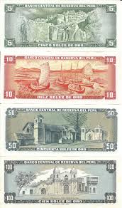 Billetes De 5 10 50 Y 100 Soles De Oro Antiguos Reverso Banknotes Money Currency Design Bank Notes