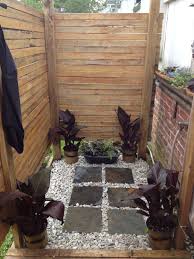 Whether you want a dedicated place to rinse off before hopping in the pool or you simply want to avoid muddy foot (or paw) prints tracking indoors after a day outside, an outdoor shower is an incredibly useful thing to have. Outdoor Shower Makeover On A Budget Outdoor Shower Diy Garden Shower Outdoor Shower