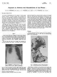 Check spelling or type a new query. Exposure To Asbestos And Mesothelioma Of The Pleura The Bmj