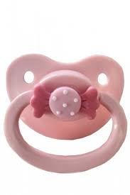 Adult Baby Schnuller mit Schleife - Rosa | Fabimonti.de