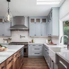 50+ amazing camper remodel ideas for renovating rv travel trailers. 75 Beautiful Kitchen With Gray Cabinets And Brick Backsplash Pictures Ideas June 2021 Houzz