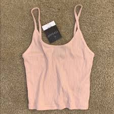 Topshop Tops Topshop Light Pink Crop Tank Top Poshmark