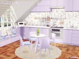 The Sims Resource Pastel Kitchen By Sooky Sims 4 Downloads Sims 4 Kitchen Sims 4 Cc Furniture Pastel Furniture