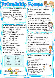 Friendship Poems Friendship Poems Friend Poems Kids Poems