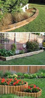 Easy, attractive lawn edging ideas for your yard and garden! 68 Creative Cheap Garden Edging Ideas That Will Transform Your Yard Wood Garden Edging Garden Ideas Cheap Garden Edging