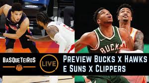 Literal uno y se vio en televisión a blanco y negro, porque milwaukee ganó con kareem y oscar. Live Basqueteiros Preview Finais De Conferencia Suns X Clippers E Bucks X Hawks Youtube