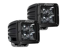 Rigid Industries 202213blk D Series Pro Midnight Edition Spot Beam 3 Led Cube Light Pair Rigid Industries Cube Light Led